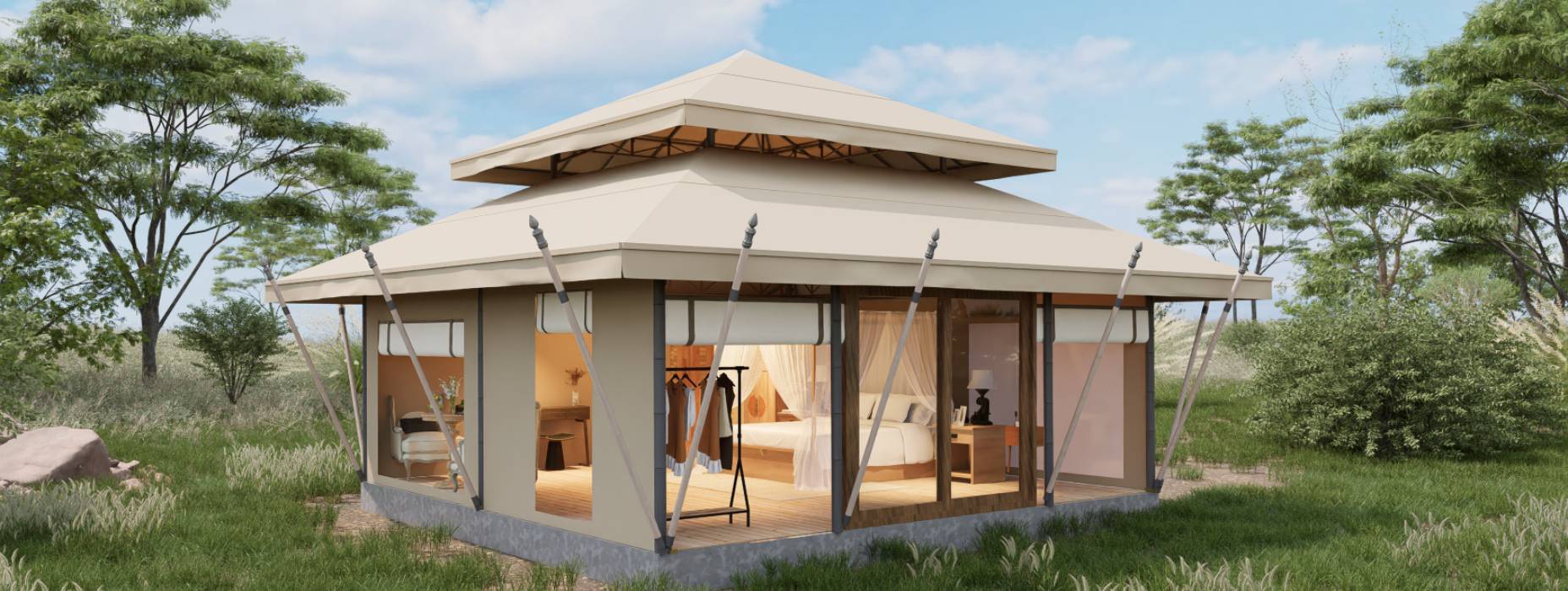 自贡户外野奢帐篷